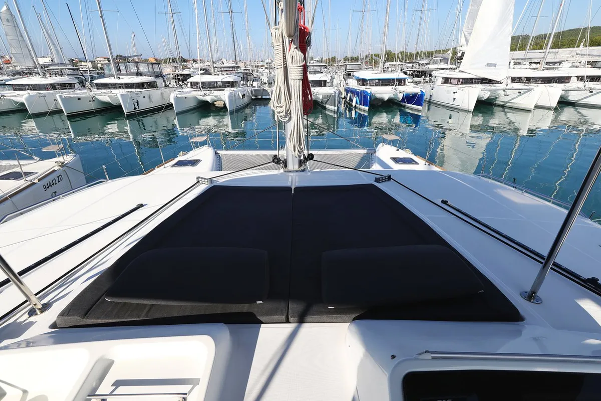 Deck of Lilith, a Lagoon 450 F catamaran at Općina Sukošan, Croatia