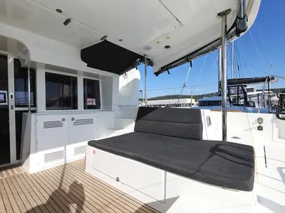 Deck of Lilith, a Lagoon 450 F catamaran at Općina Sukošan, Croatia