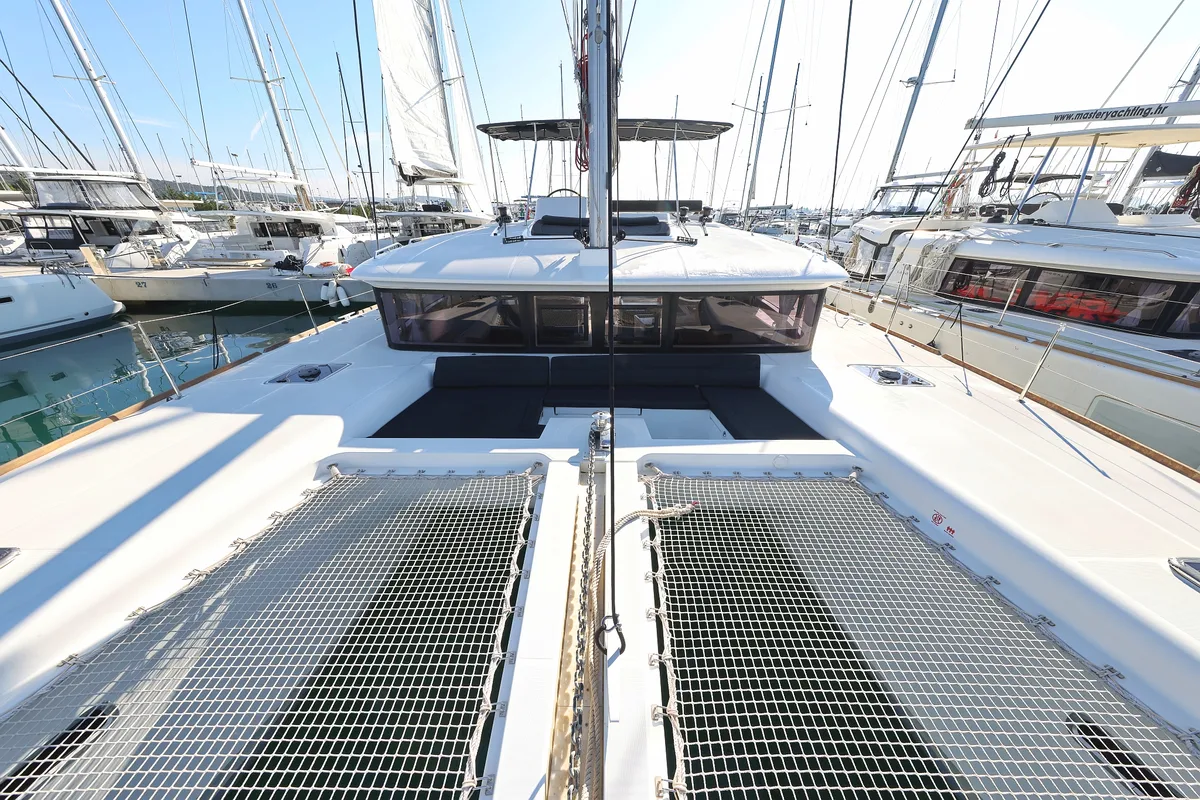Exterior view of Lilith, a Lagoon 450 F catamaran at Općina Sukošan, Croatia