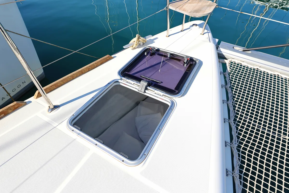 Deck of Lilith, a Lagoon 450 F catamaran at Općina Sukošan, Croatia