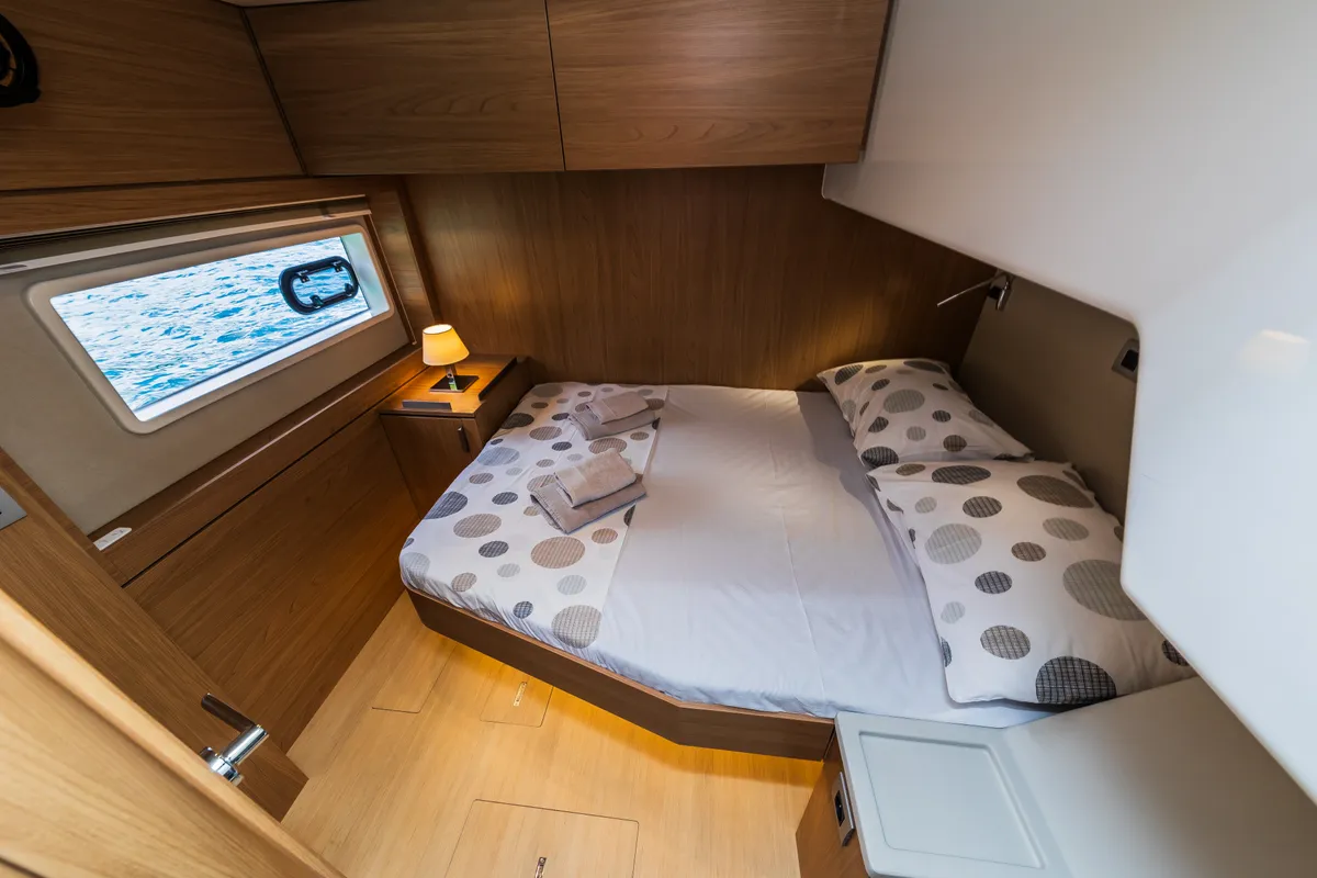Cabin on C'est la vie, a Bali 4.6 catamaran at Grad Kaštela, Croatia