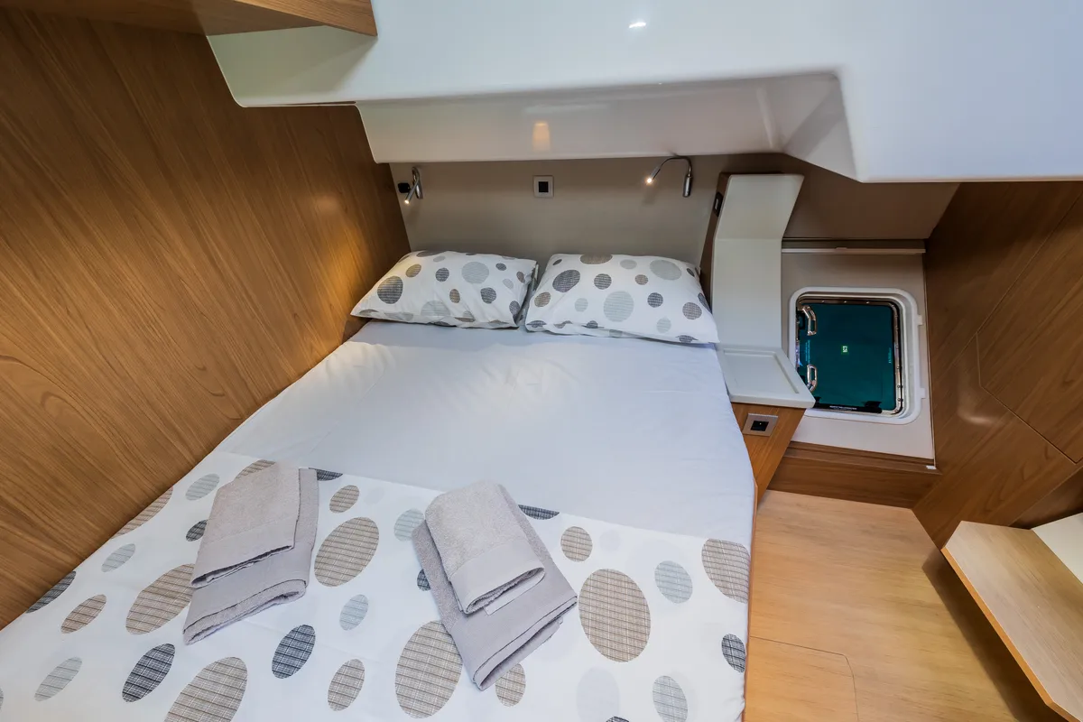 Cabin on C'est la vie, a Bali 4.6 catamaran at Grad Kaštela, Croatia