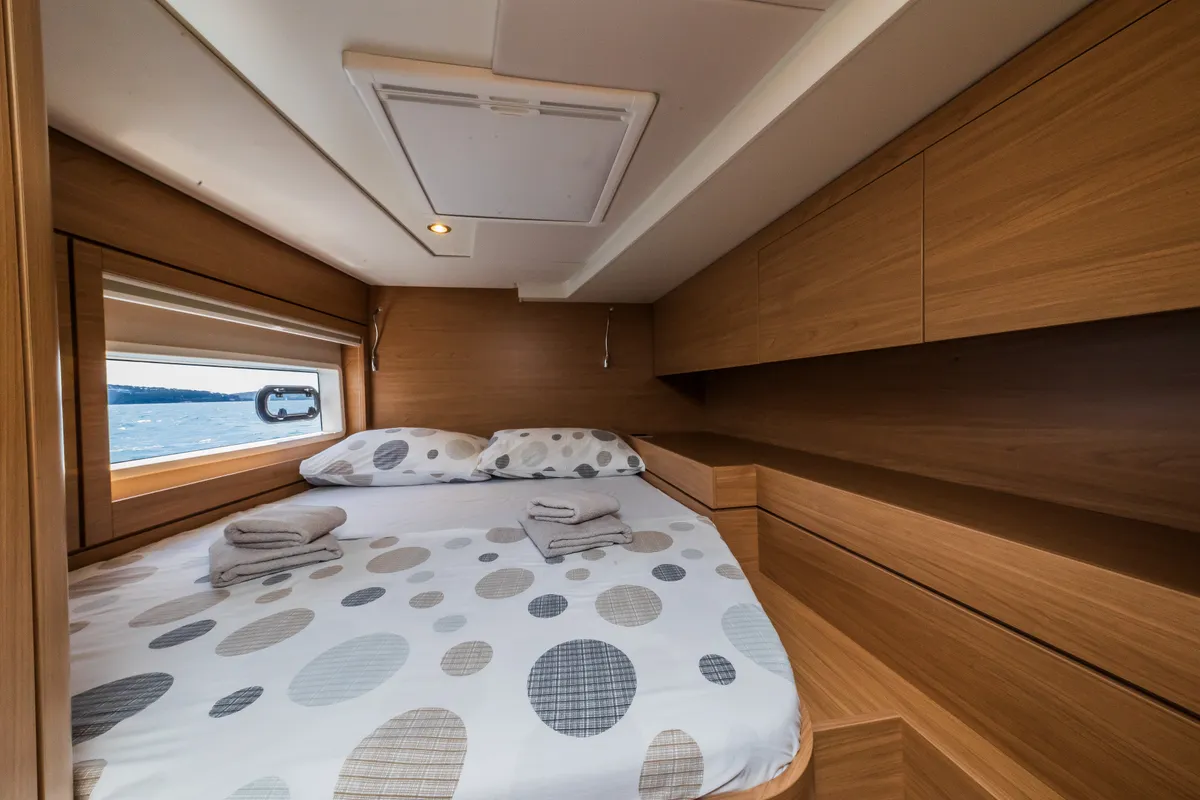 Cabin on C'est la vie, a Bali 4.6 catamaran at Grad Kaštela, Croatia