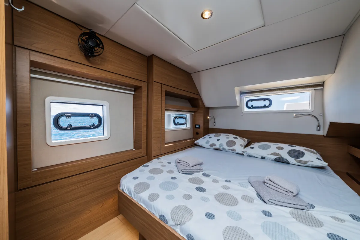 Cabin on C'est la vie, a Bali 4.6 catamaran at Grad Kaštela, Croatia