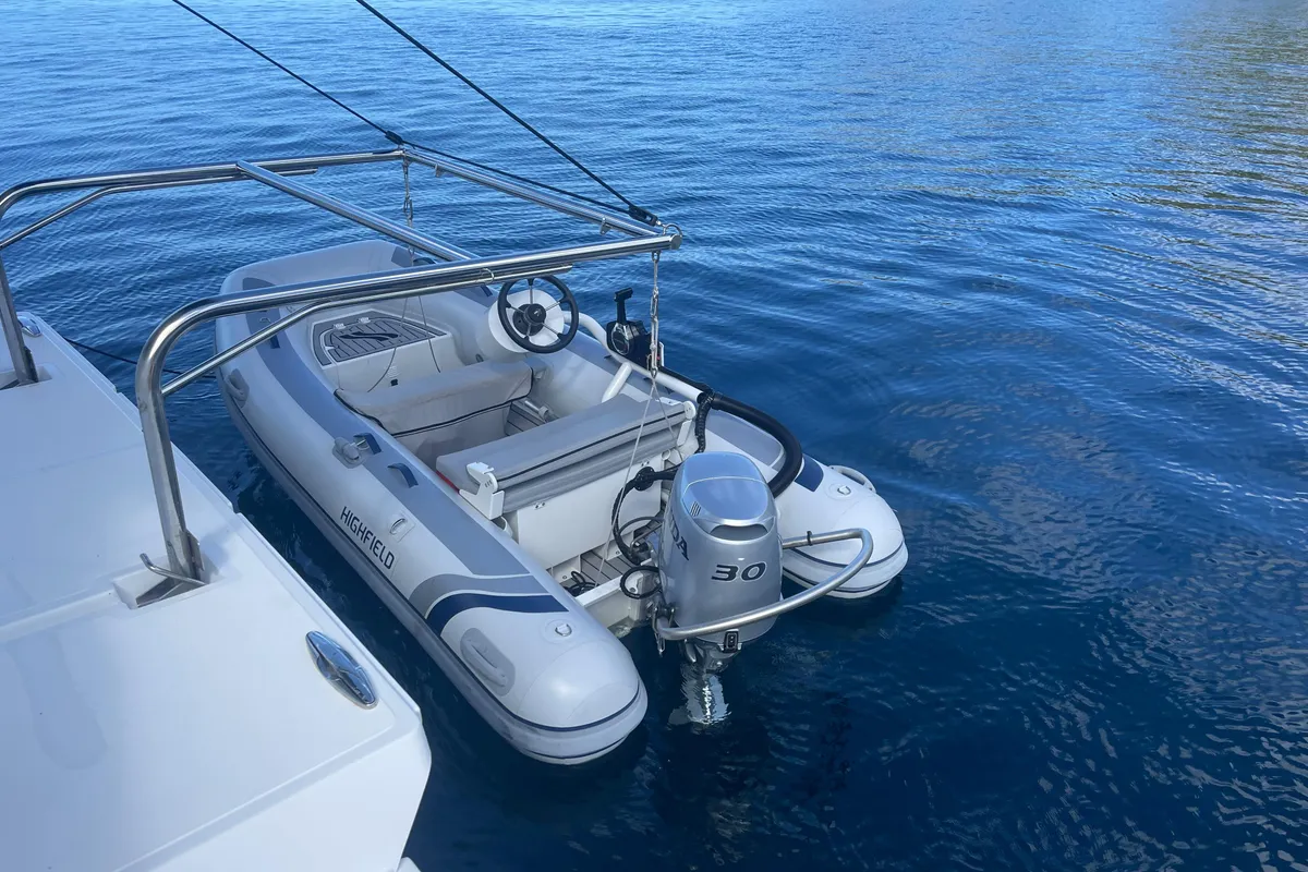 Vitamine, a Bali 4.8 catamaran at Capo d'Orlando, Italy