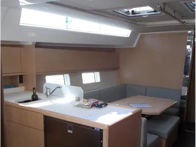 Galley of Lush Life, a Bavaria C45 sailboat at Punat, Croatia