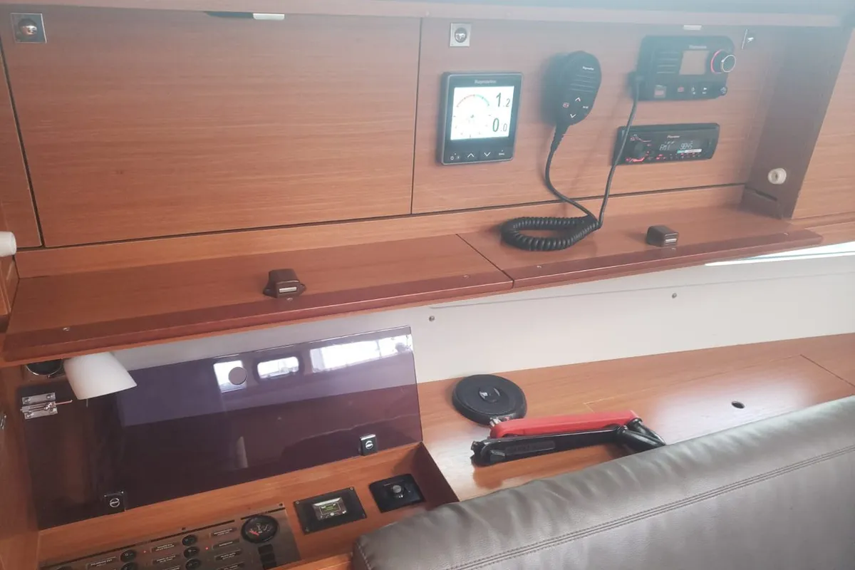 Catch The Wind, a Dufour 460 GL sailboat at Figari/Golfo Aranci, Italy