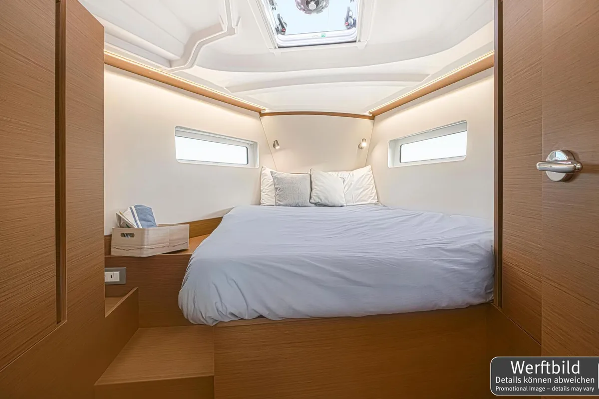Cabin on Leo, a Jeanneau Sun Odyssey 380 sailboat at Grad Biograd na Moru, Croatia