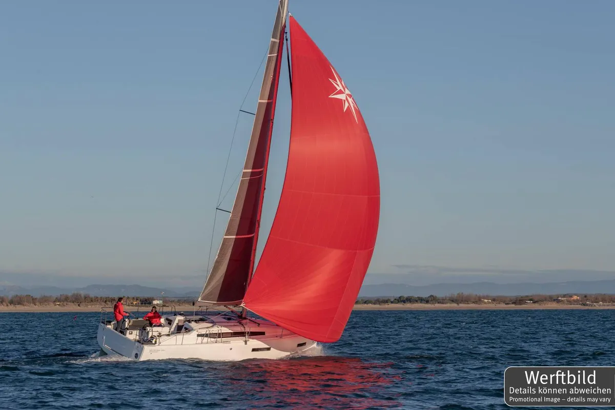 Exterior view of Leo, a Jeanneau Sun Odyssey 380 sailboat at Grad Biograd na Moru, Croatia