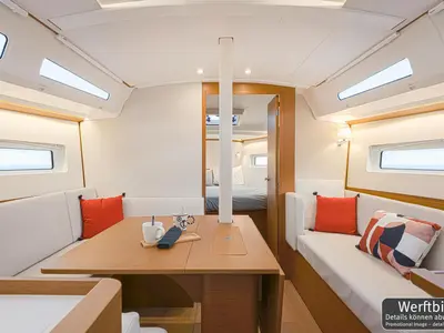 Salon of Leo, a Jeanneau Sun Odyssey 380 sailboat at Grad Biograd na Moru, Croatia