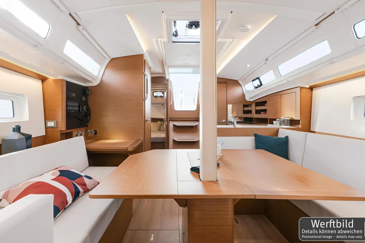 Salon of Leo, a Jeanneau Sun Odyssey 380 sailboat at Grad Biograd na Moru, Croatia