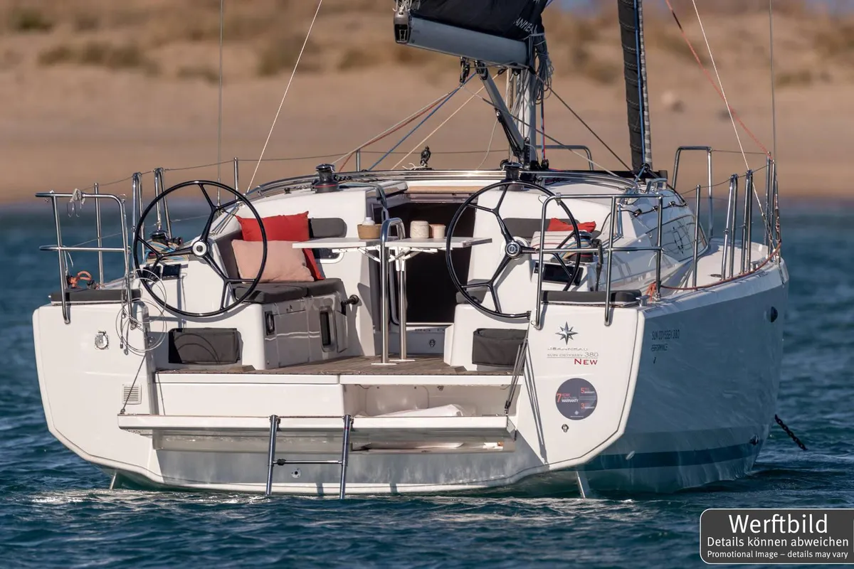 Cockpit of Leo, a Jeanneau Sun Odyssey 380 sailboat at Grad Biograd na Moru, Croatia