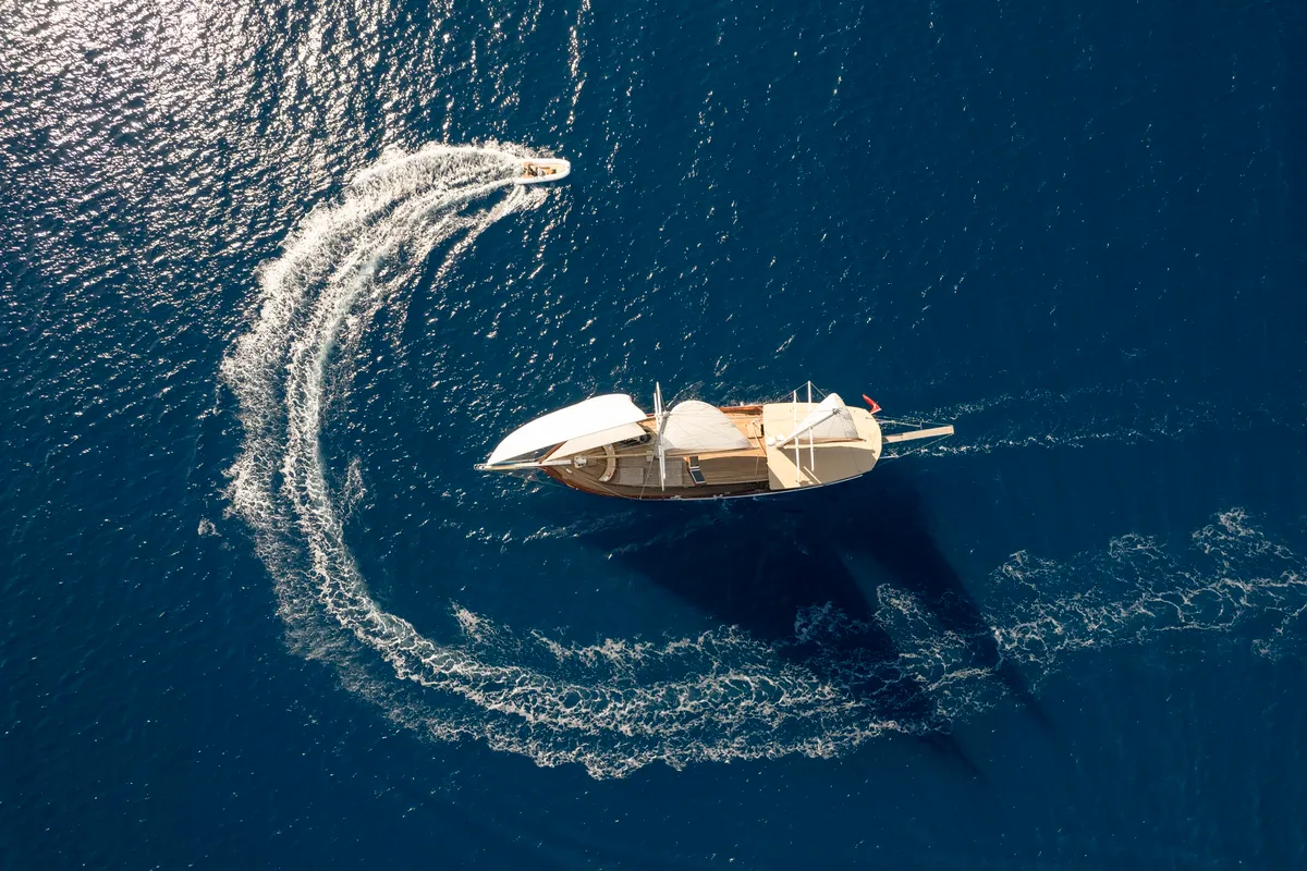 Exterior view of Arabella, a Custom Made Arabella motor yacht at Bodrum, Turkey
