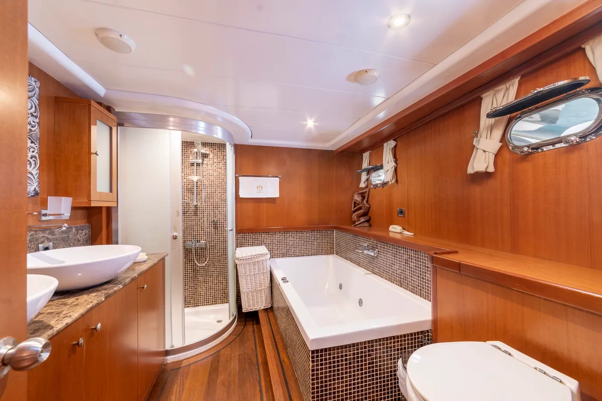 Head on Arabella, a Custom Made Arabella motor yacht at Bodrum, Turkey