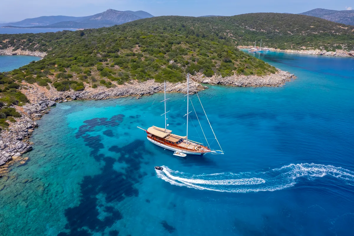 Exterior view of Arabella, a Custom Made Arabella motor yacht at Bodrum, Turkey