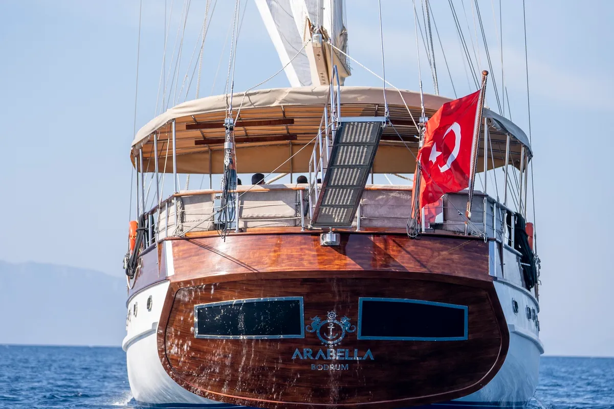 Exterior view of Arabella, a Custom Made Arabella motor yacht at Bodrum, Turkey