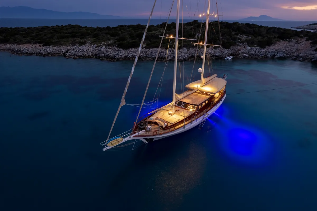 Exterior view of Arabella, a Custom Made Arabella motor yacht at Bodrum, Turkey
