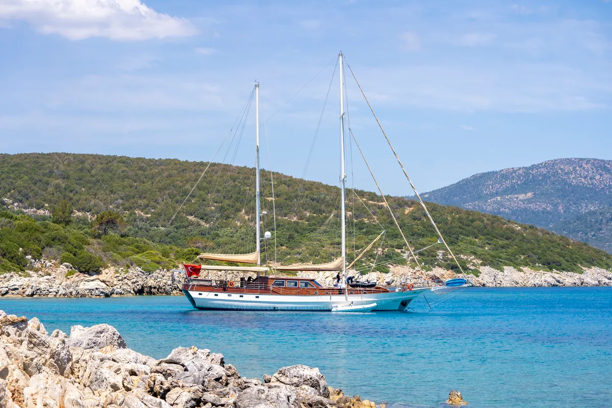 Exterior view of Arabella, a Custom Made Arabella motor yacht at Bodrum, Turkey