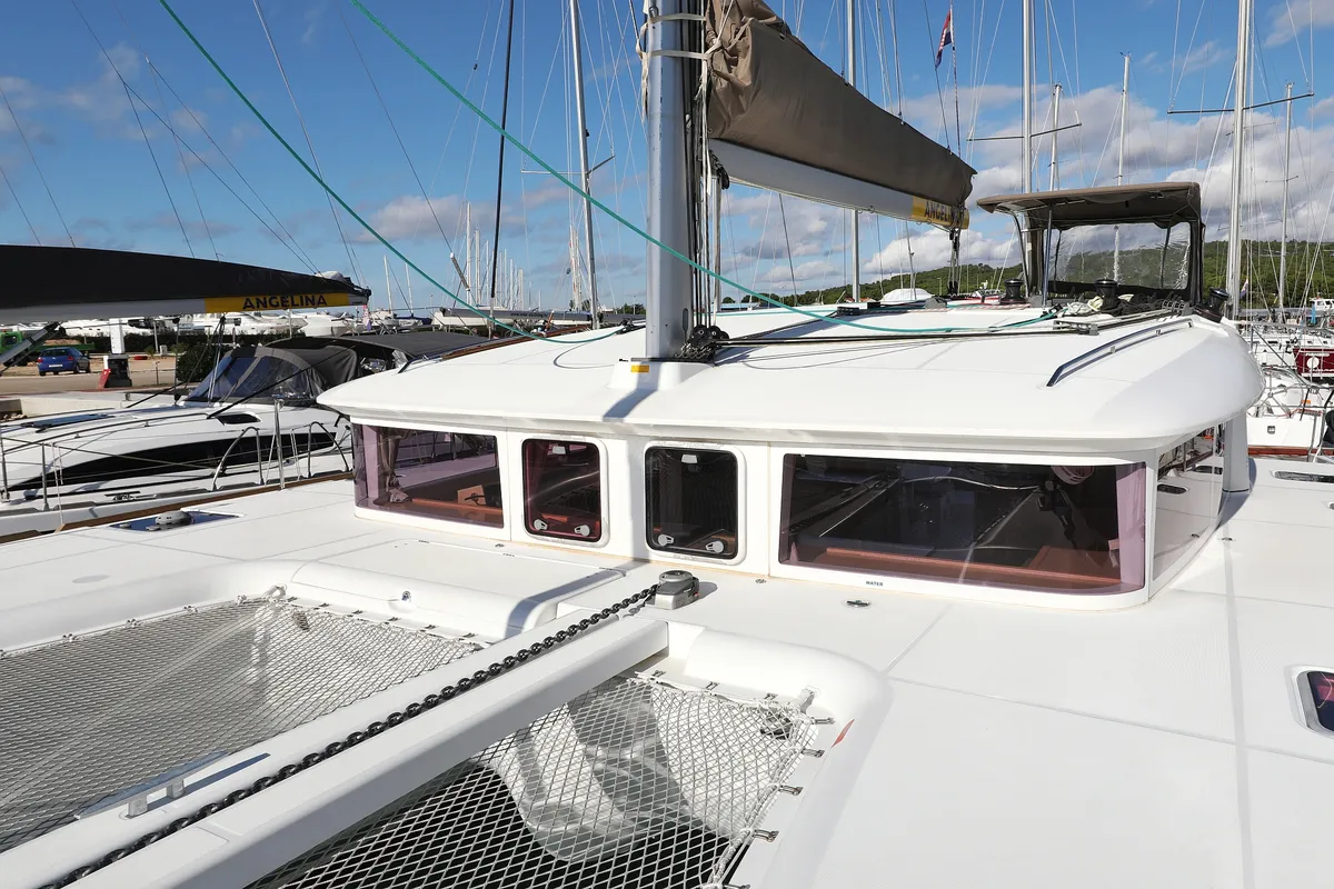 Deck of Maja V, a Lagoon 400 S2 catamaran at Općina Sukošan, Croatia