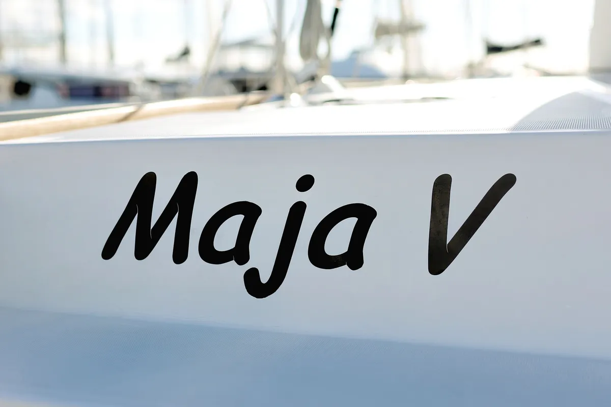 Exterior view of Maja V, a Lagoon 400 S2 catamaran at Općina Sukošan, Croatia