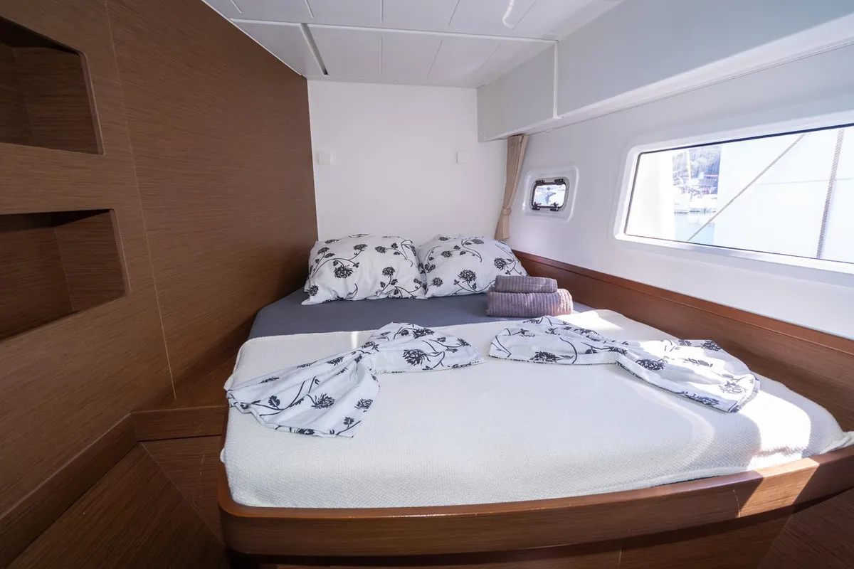 Cabin on Fleur de Sel, a Lagoon 42 catamaran at Grad Pula, Croatia