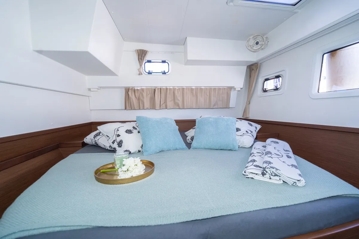 Cabin on Fleur de Sel, a Lagoon 42 catamaran at Grad Pula, Croatia
