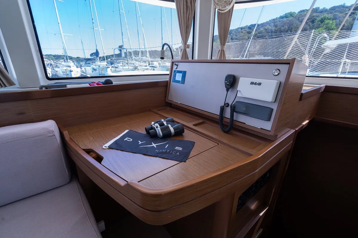 Salon of Fleur de Sel, a Lagoon 42 catamaran at Grad Pula, Croatia