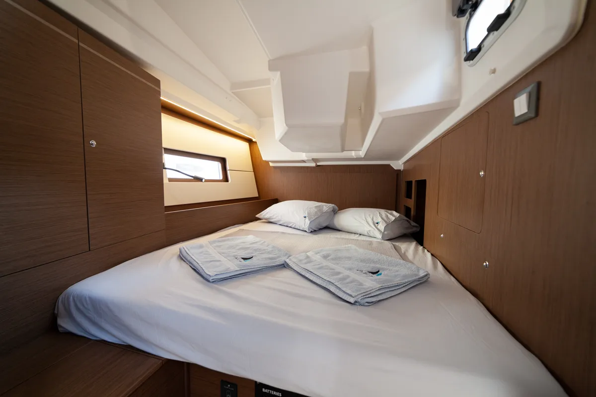 Cabin on Sail Delta, a Beneteau Oceanis 46.1 sailboat at Marmaris, Turkey