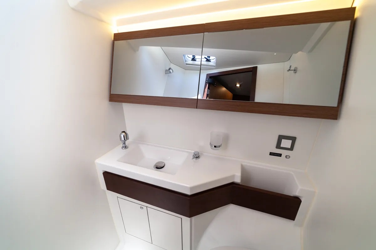 Head on Sail Delta, a Beneteau Oceanis 46.1 sailboat at Marmaris, Turkey