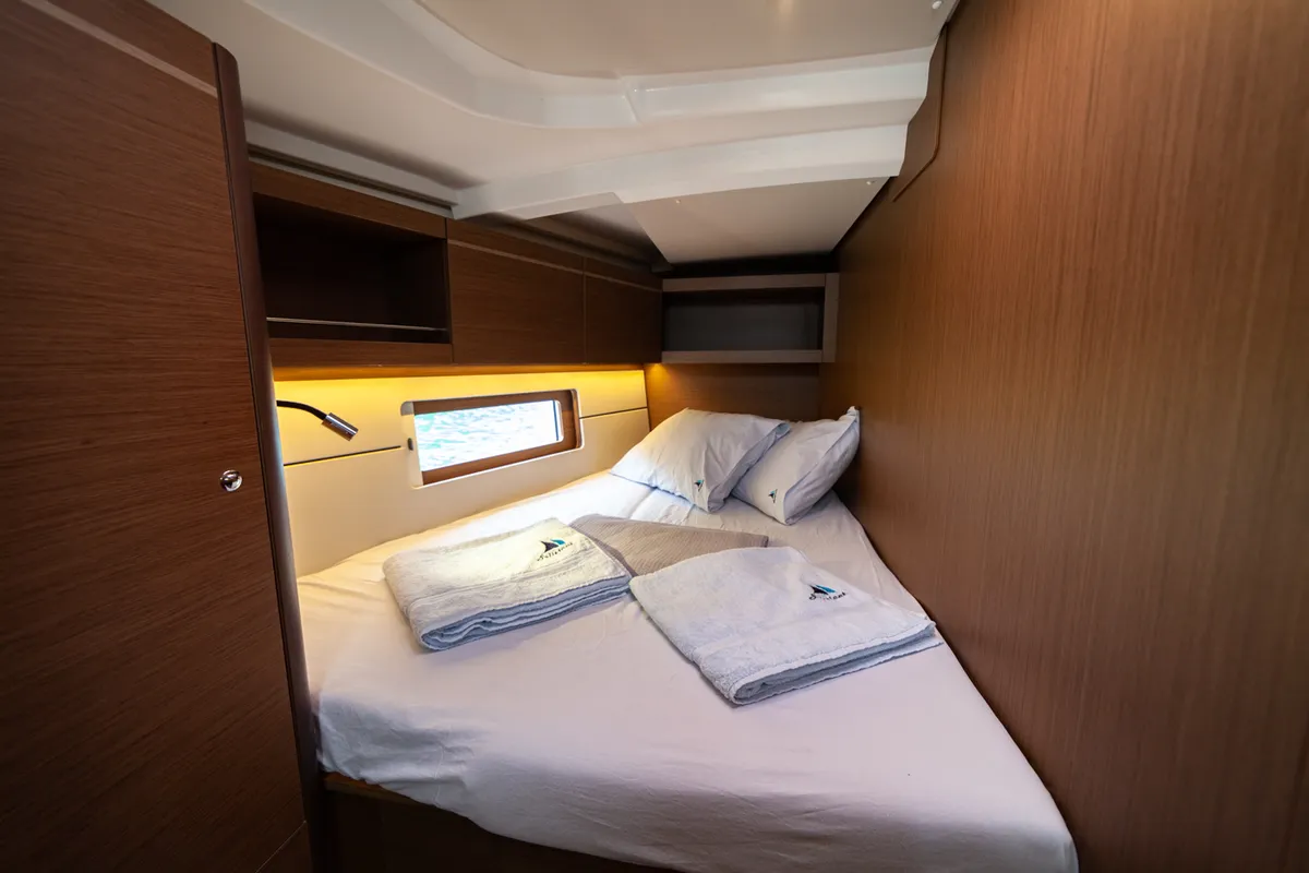 Cabin on Sail Delta, a Beneteau Oceanis 46.1 sailboat at Marmaris, Turkey