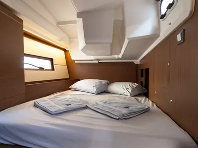 Deck of Sail Delta, a Beneteau Oceanis 46.1 sailboat at Marmaris, Turkey