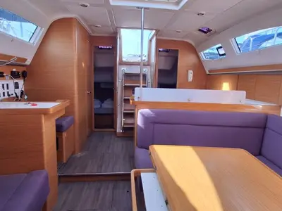 Salon of Lasta, a Elan Impression 45 sailboat at Grad Šibenik, Croatia