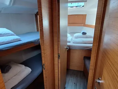 Cabin on Lasta, a Elan Impression 45 sailboat at Grad Šibenik, Croatia