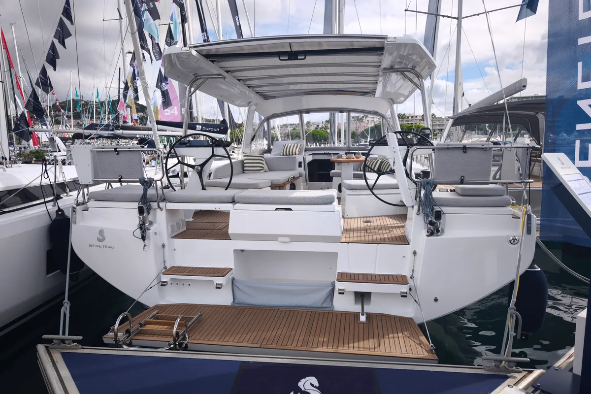 Exterior view of Beneteau Oceanis 52, a sailboat at Athens, Greece