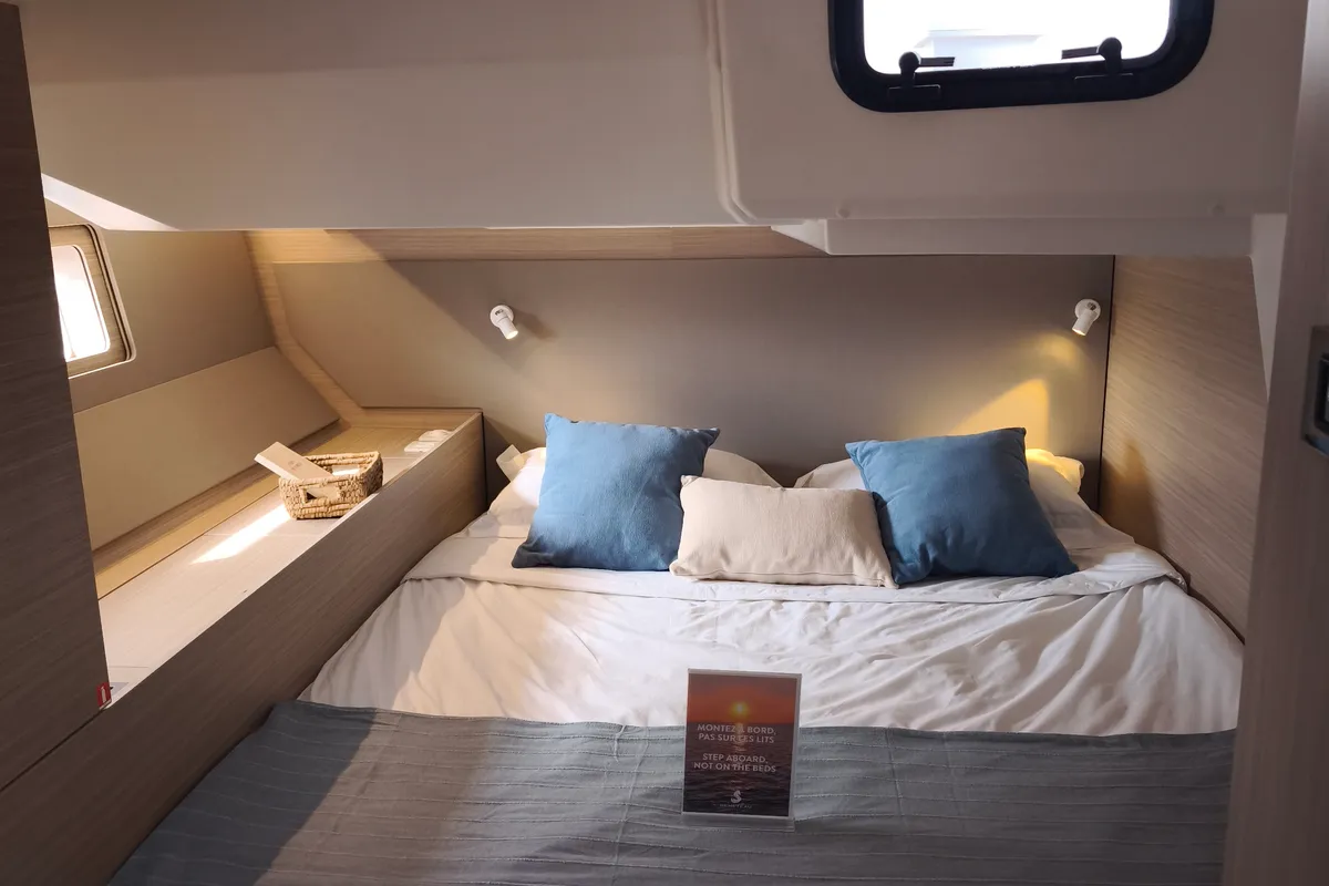 Cabin on Beneteau Oceanis 52, a sailboat at Athens, Greece