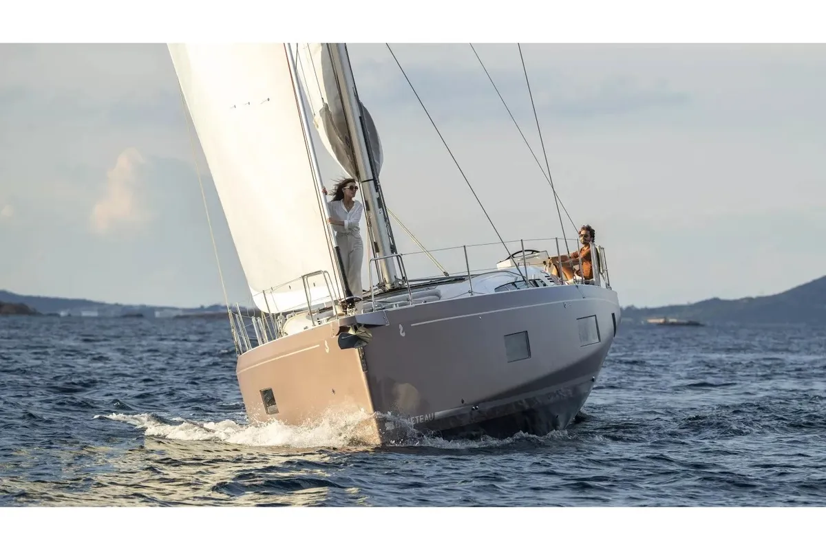 Exterior view of Beneteau Oceanis 52, a sailboat at Athens, Greece