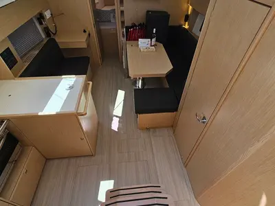 Salon of Euphoria, a Bavaria C38 sailboat at Zadar, Croatia