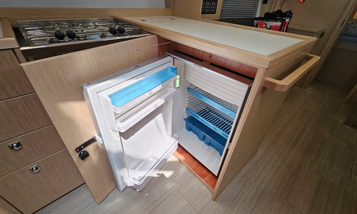 Galley of Euphoria, a Bavaria C38 sailboat at Zadar, Croatia