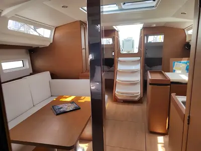 Salon of Ares, a Jeanneau Sun Odyssey 440 sailboat at Pula, Croatia