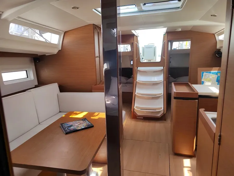 Salon of Ares, a Jeanneau Sun Odyssey 440 sailboat at Pula, Croatia