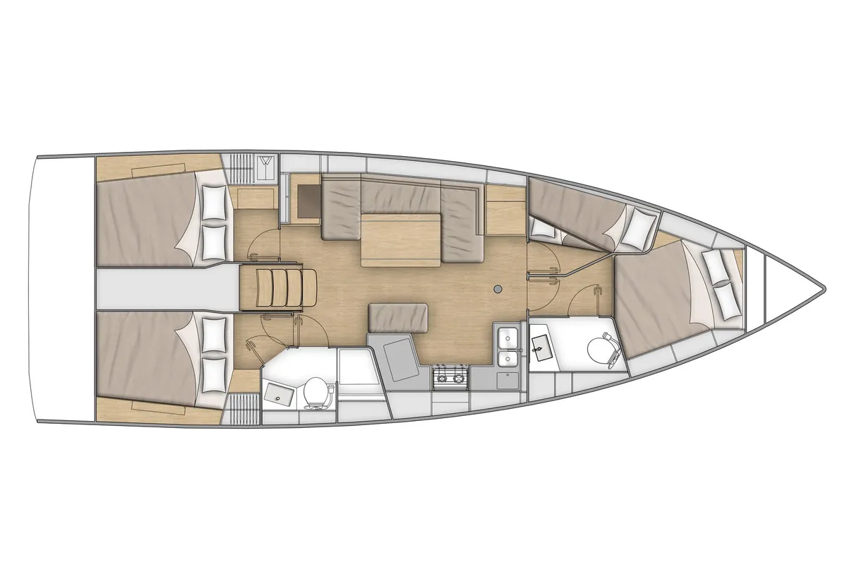 ANIMA, a Beneteau Oceanis 40.1 sailboat at Parikia, Greece