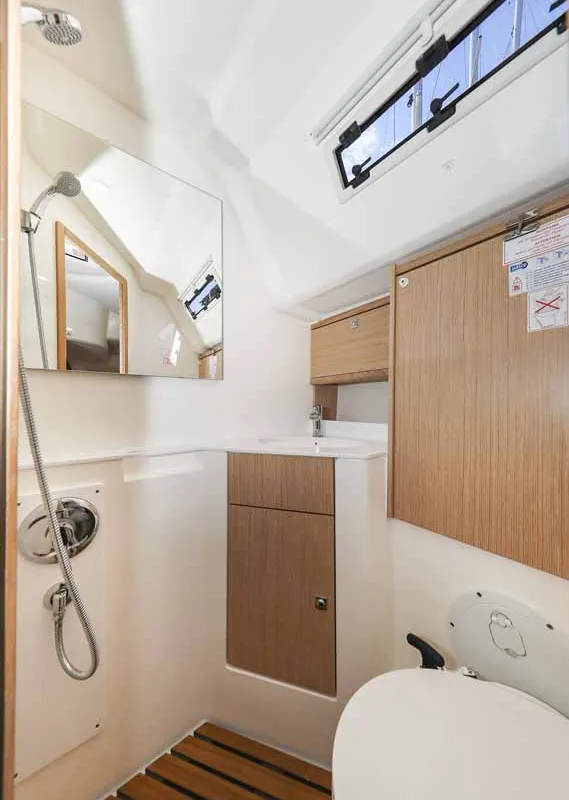 Head on Studio 963, a Bavaria Cruiser 46 Style sailboat at Grad Biograd na Moru, Croatia