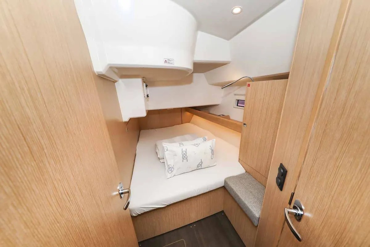 Cabin on Studio 963, a Bavaria Cruiser 46 Style sailboat at Grad Biograd na Moru, Croatia