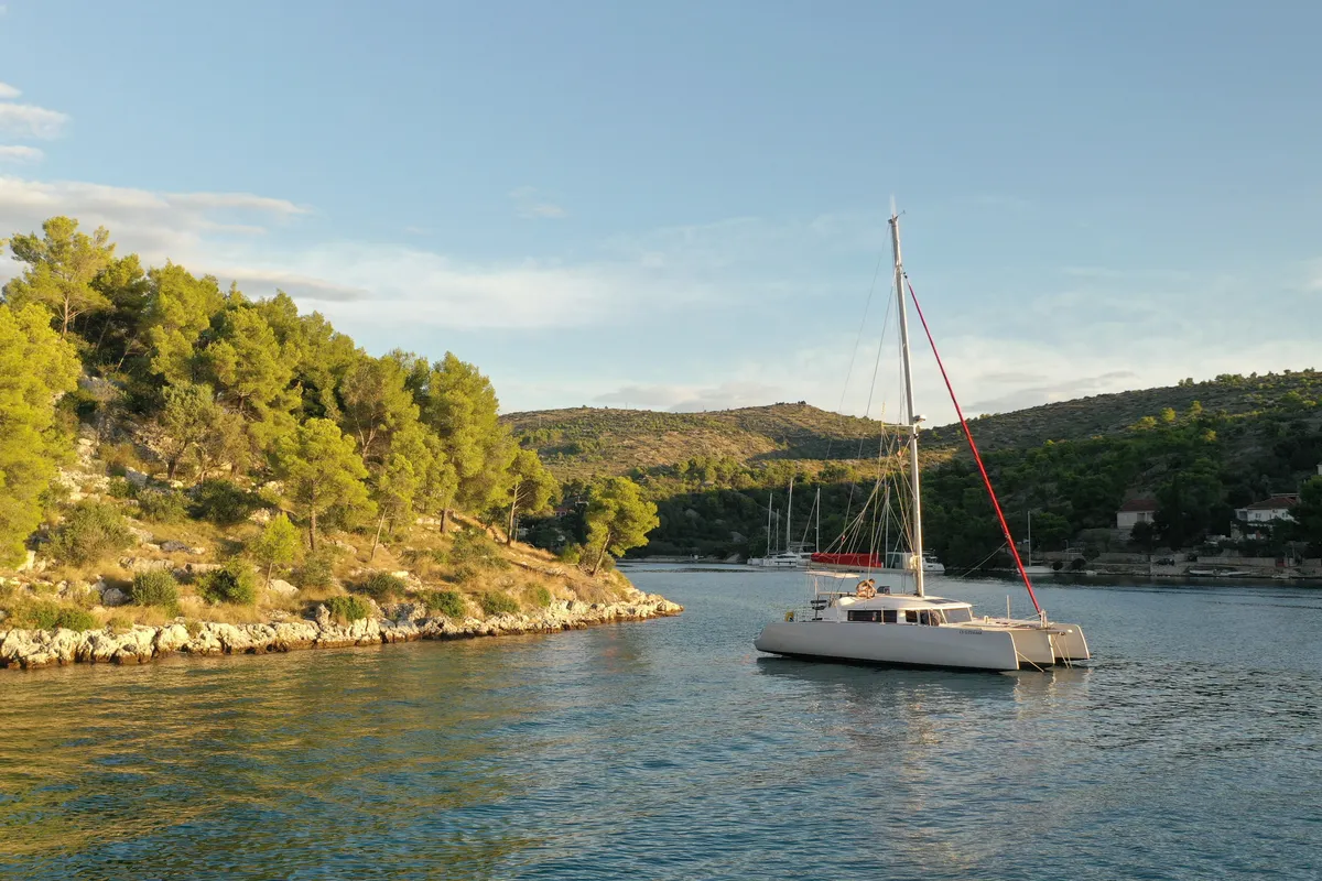 Exterior view of Sardinia, a NEEL 43 sailboat at U Pàize, Italy