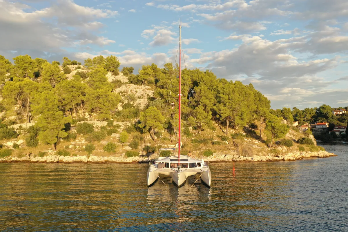 Exterior view of Sardinia, a NEEL 43 sailboat at U Pàize, Italy