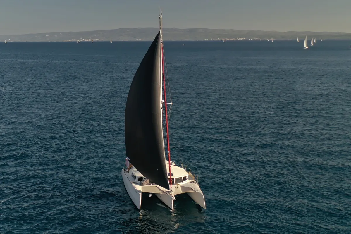 Exterior view of Sardinia, a NEEL 43 sailboat at U Pàize, Italy