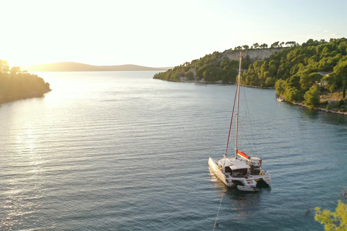 Exterior view of Sardinia, a NEEL 43 sailboat at U Pàize, Italy