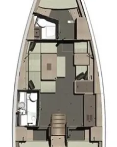Floor plan of Argo, a Dufour 412 GL sailboat at Municipal Unit of Lefkada, Greece