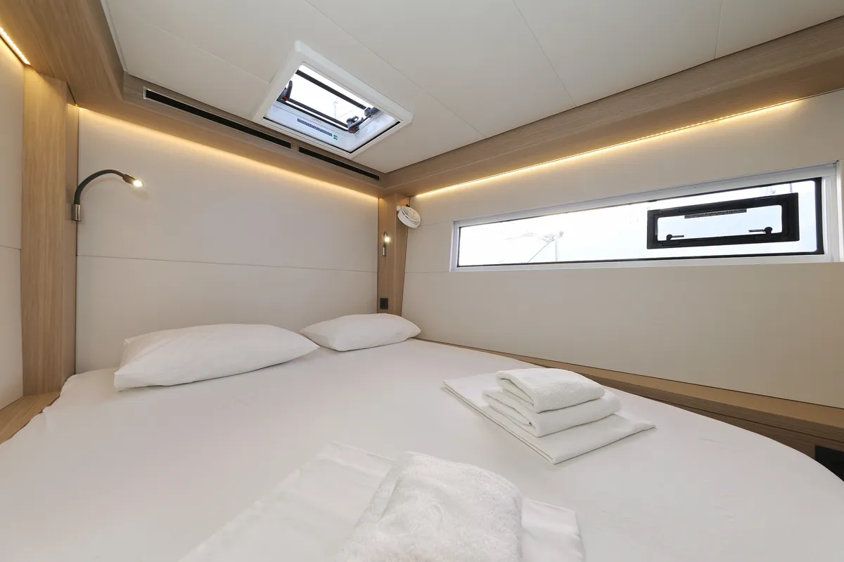 Cabin on ZARATHUSTRA, a Lagoon 51 catamaran at Sukošan, Croatia
