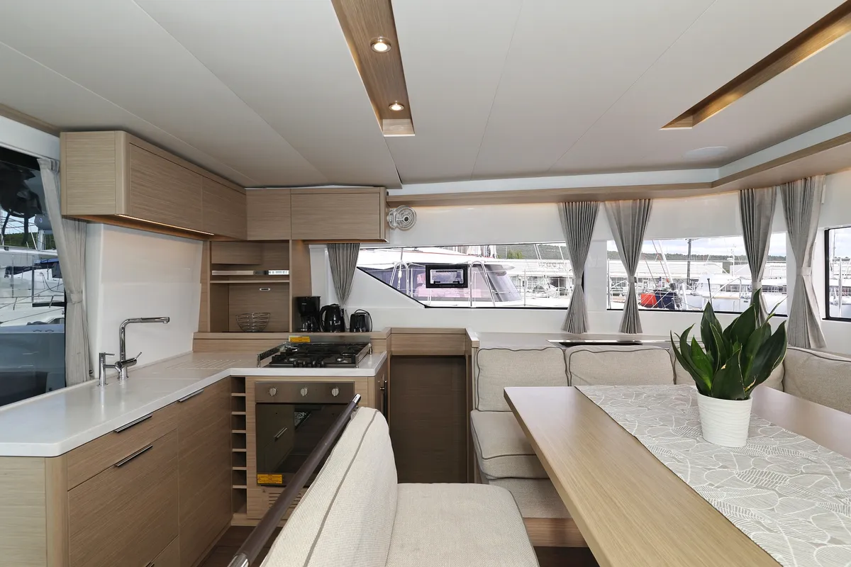Galley of ZARATHUSTRA, a Lagoon 51 catamaran at Sukošan, Croatia